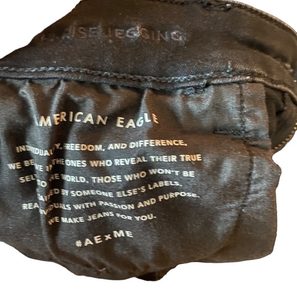 AMERICAN EAGLES Next level stretch Distressed Hi-Rise JEGGING Bk Size 10 Regular - Picture 4 of 7